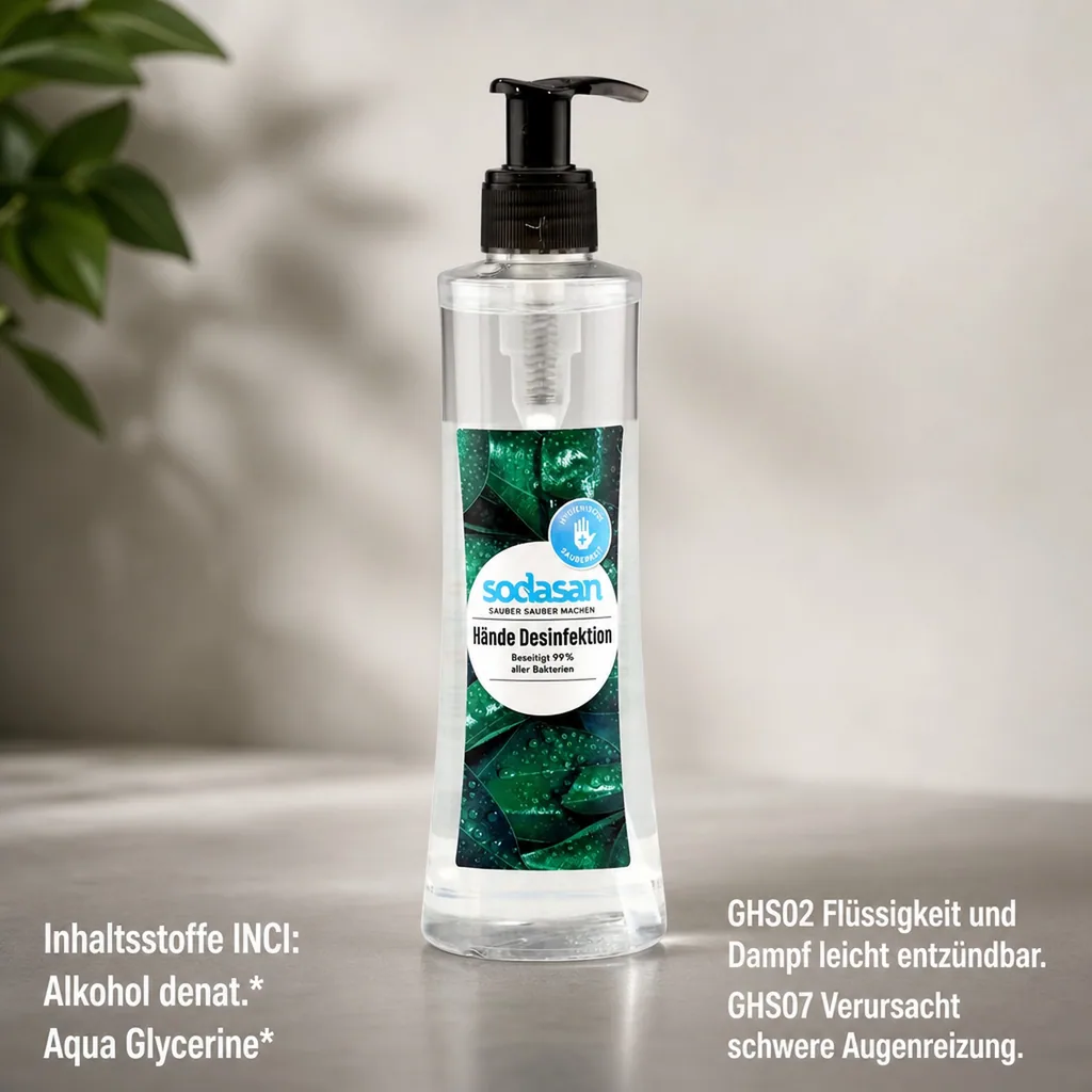 SODASAN Händedesinfektion 250 ml PET Flasche