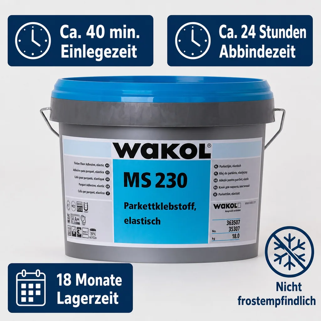 WAKOL MS 230 Parkettklebstoff elastisch 18kg