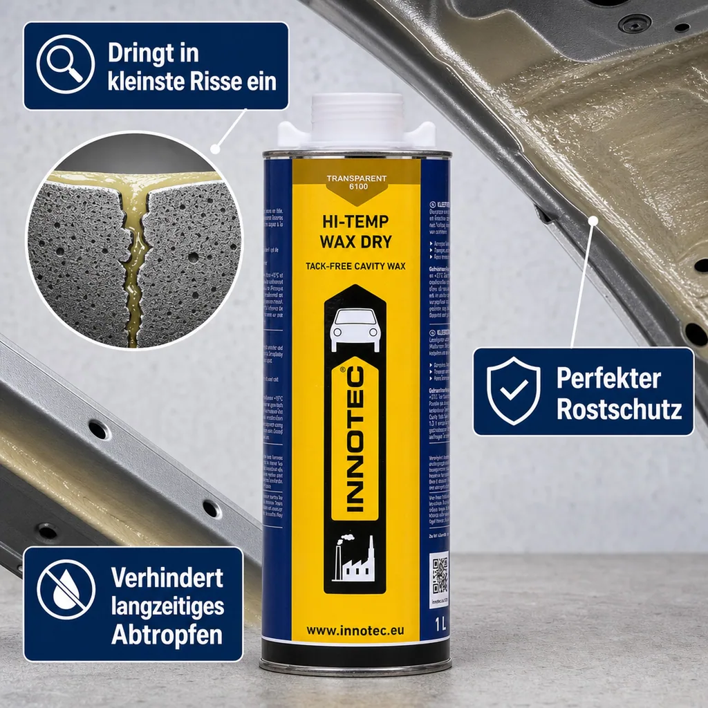 INNOTEC Hi Temp Wax DRY 1 Liter transparent Unterbodenschutz