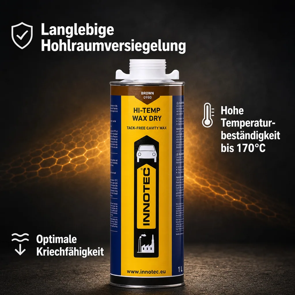 INNOTEC Hi Temp Wax DRY 1 Liter braun Unterbodenschutz