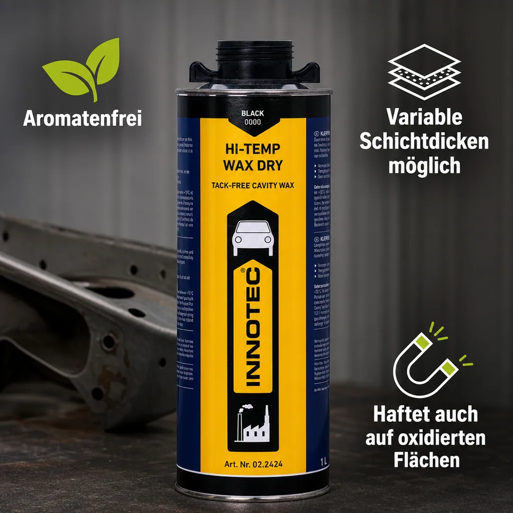 INNOTEC Hi Temp Wax DRY 1 Liter schwarz Unterbodenschutz