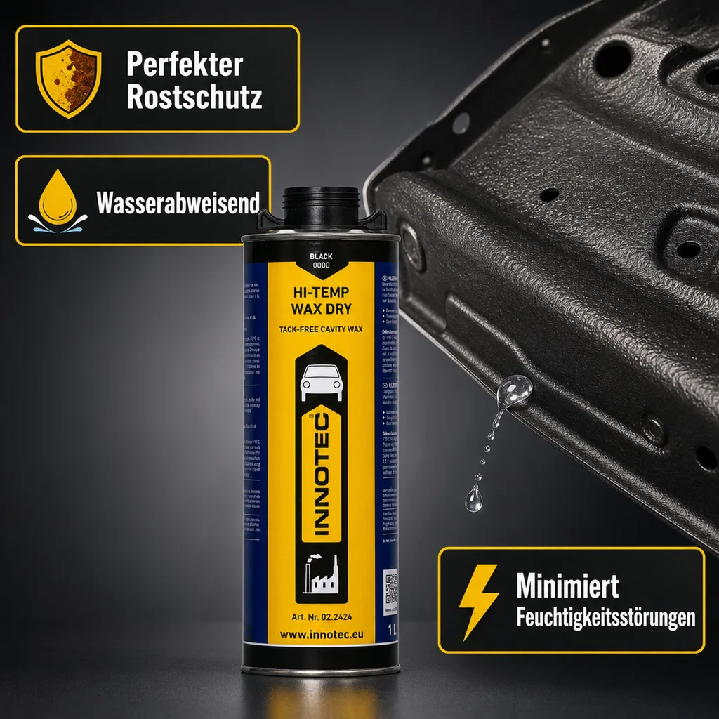 INNOTEC Hi Temp Wax DRY 1 Liter schwarz Unterbodenschutz