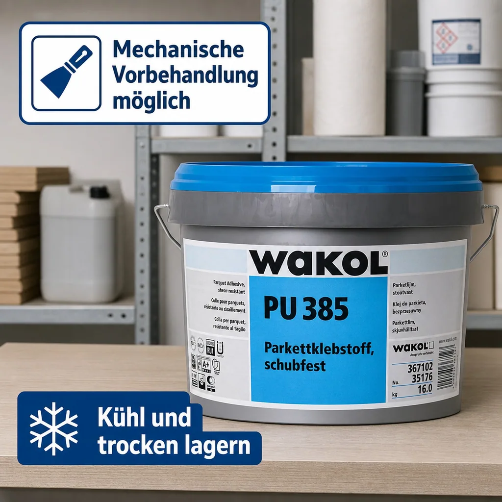 WAKOL PU 385 Parkettklebstoff schubfest 16 kg