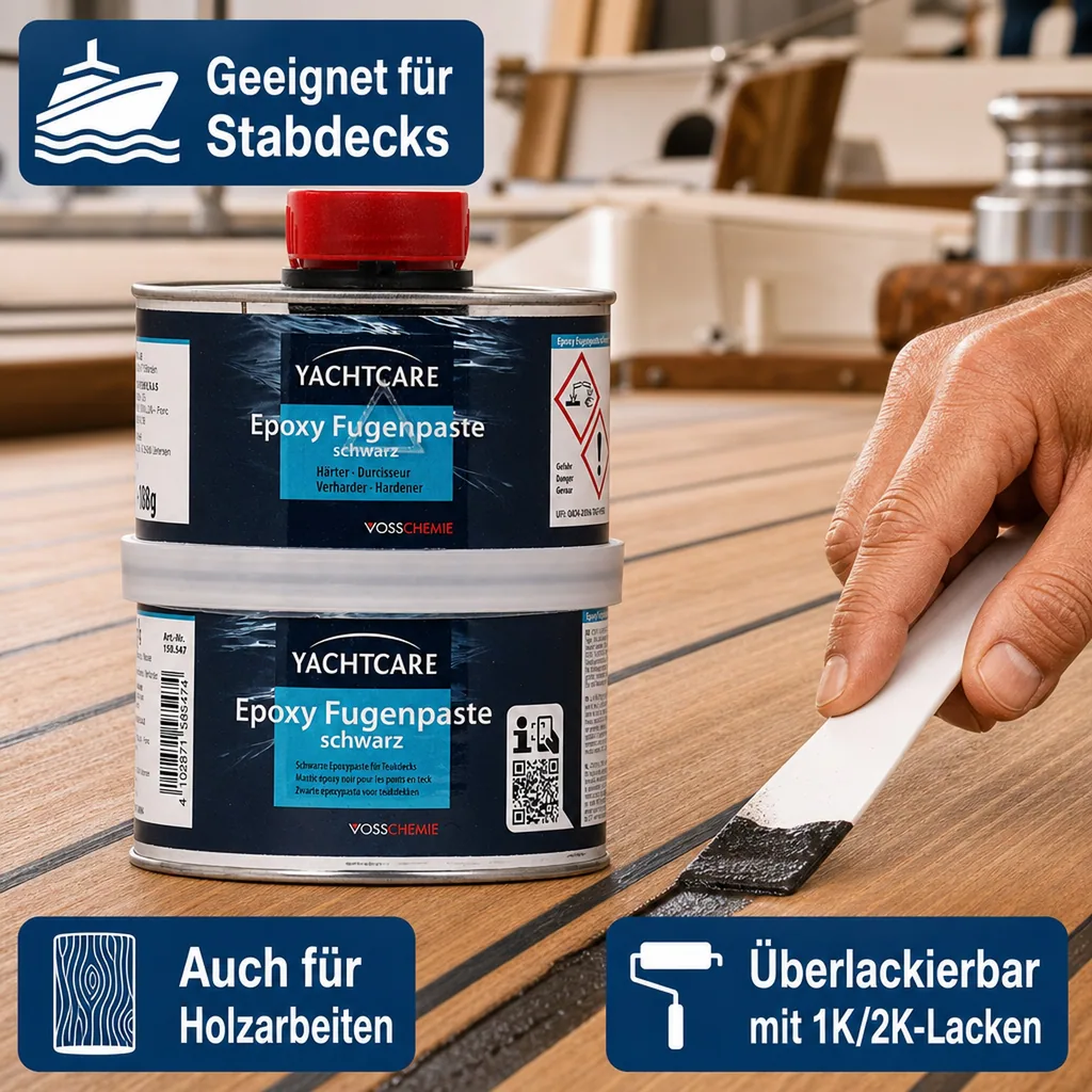 YACHTCARE EP Fugenpaste schwarz A+B 500 A