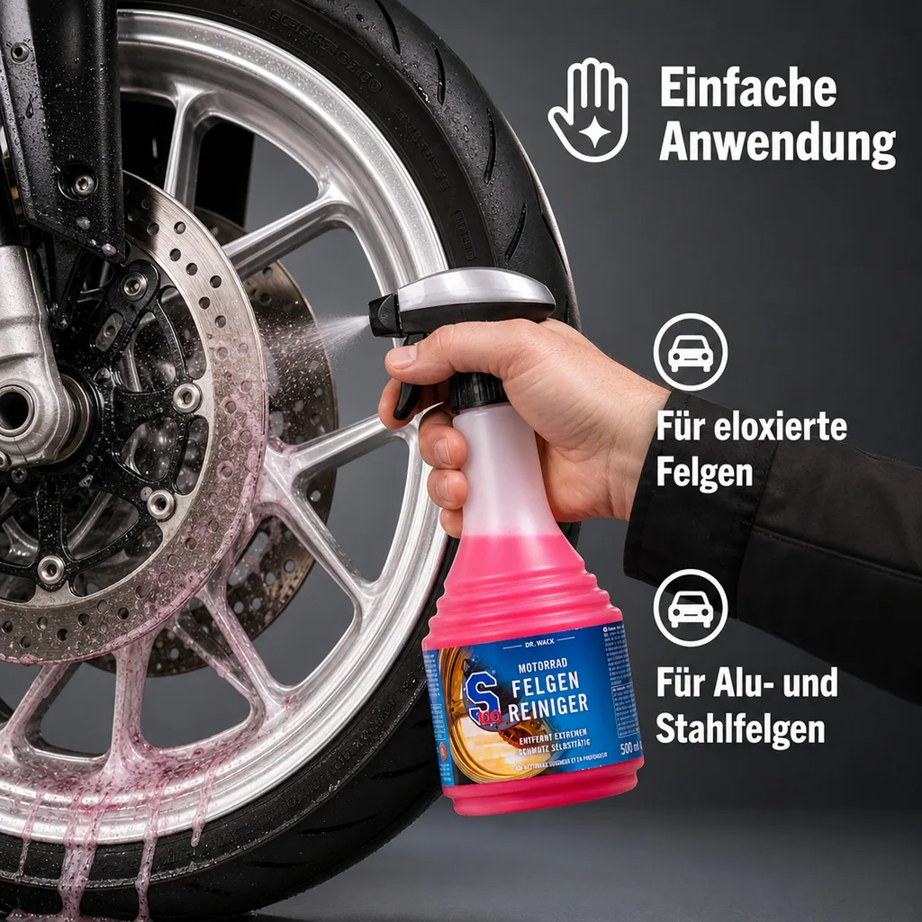 DR. WACK S100 Motorrad Felgenreiniger 500 ml