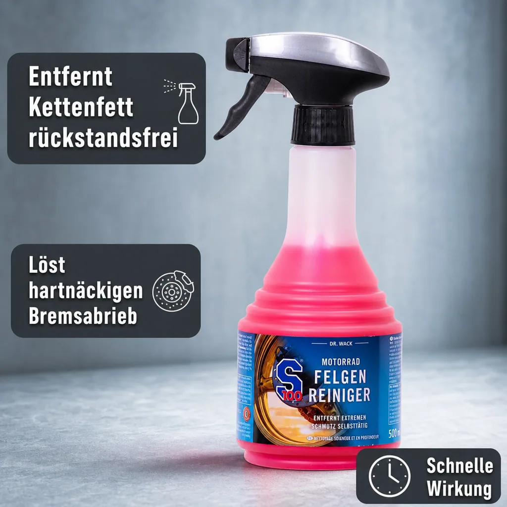 DR. WACK S100 Motorrad Felgenreiniger 500 ml