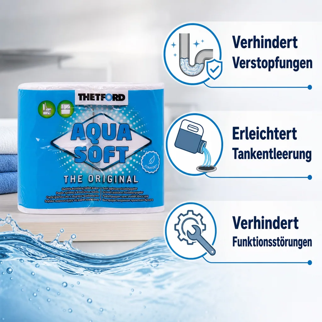 THETFORD Aqua Soft Toilettenpapier 1 Packung = 4 Rollen