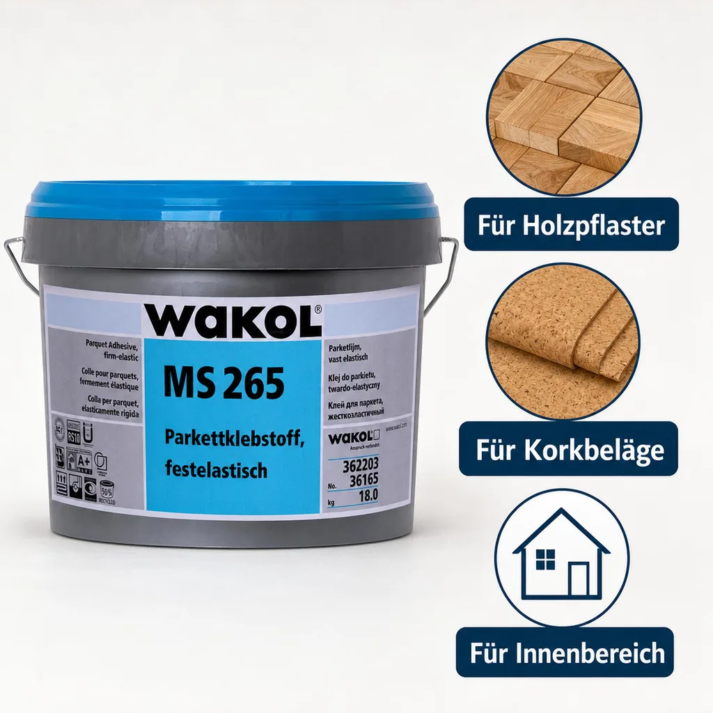 WAKOL MS 265 Parkettklebstoff festelastisch 18kg weichmacherfrei