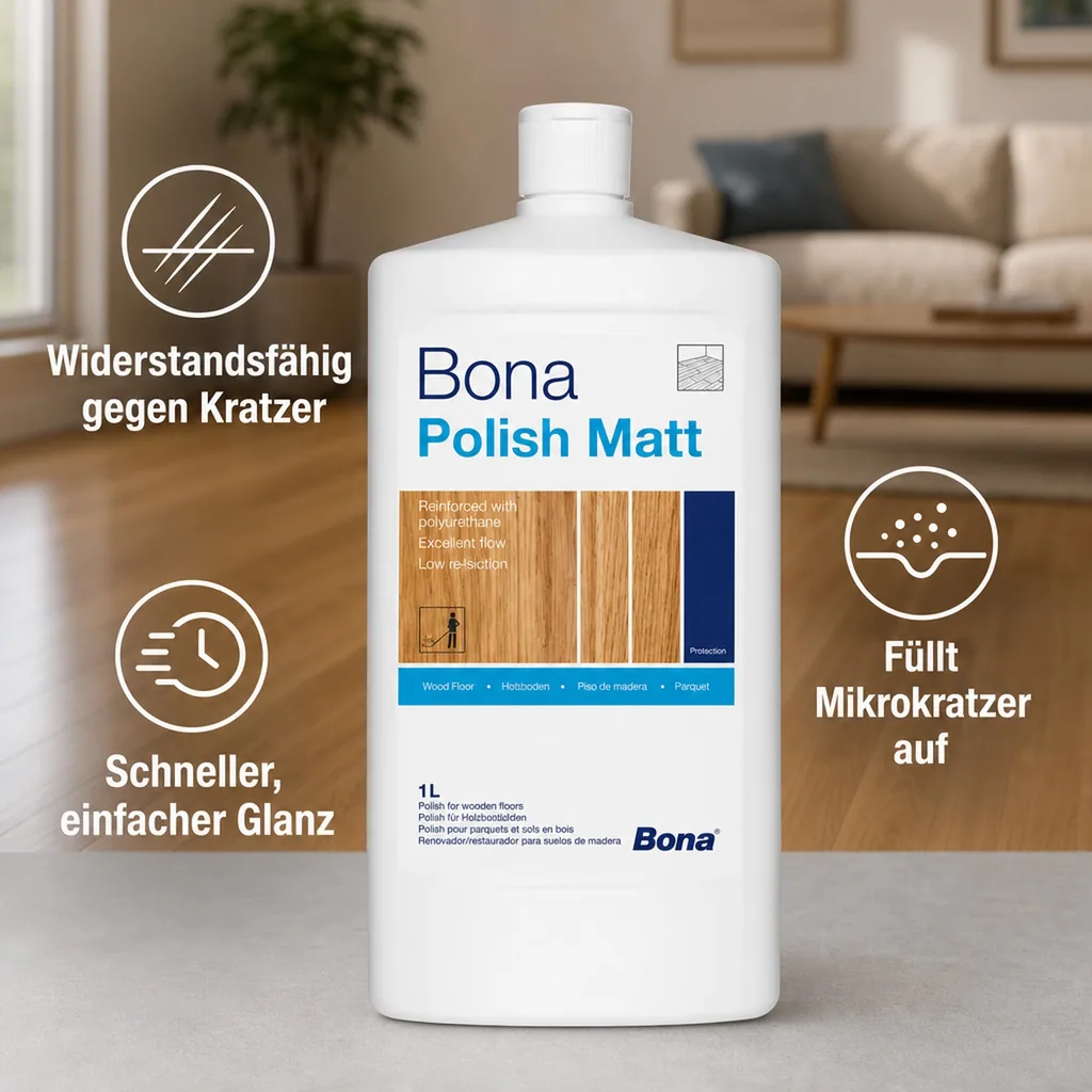 BONA Parkett Polish in verschiedenen Ausführungen