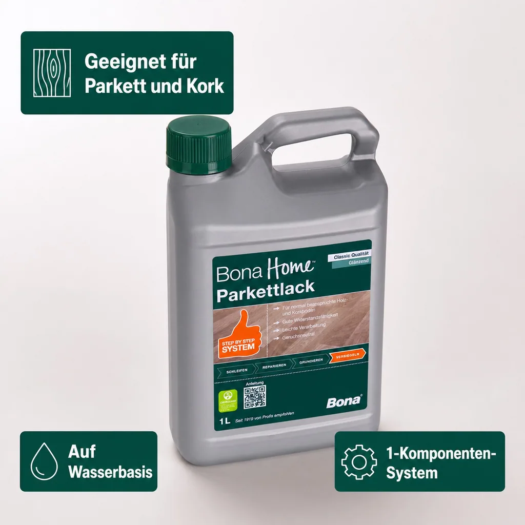 BONA Home Parkettlack Classic verschiedenen größengebinden