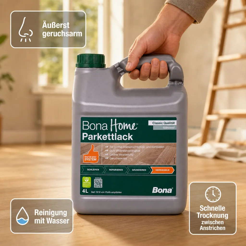 BONA Home Parkettlack Classic verschiedenen größengebinden