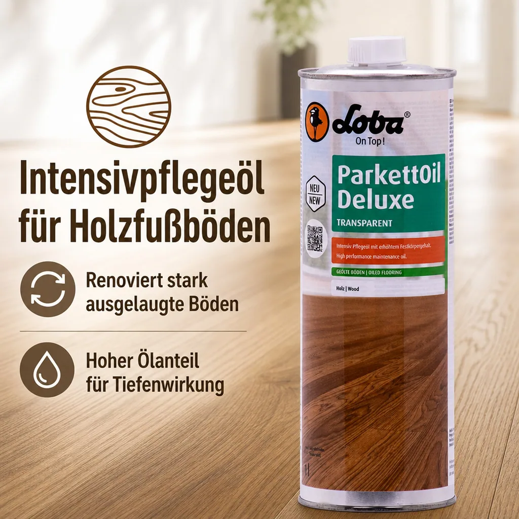 LOBA ParkettOil Deluxe 1 Liter Intensivpflegeöl transparent