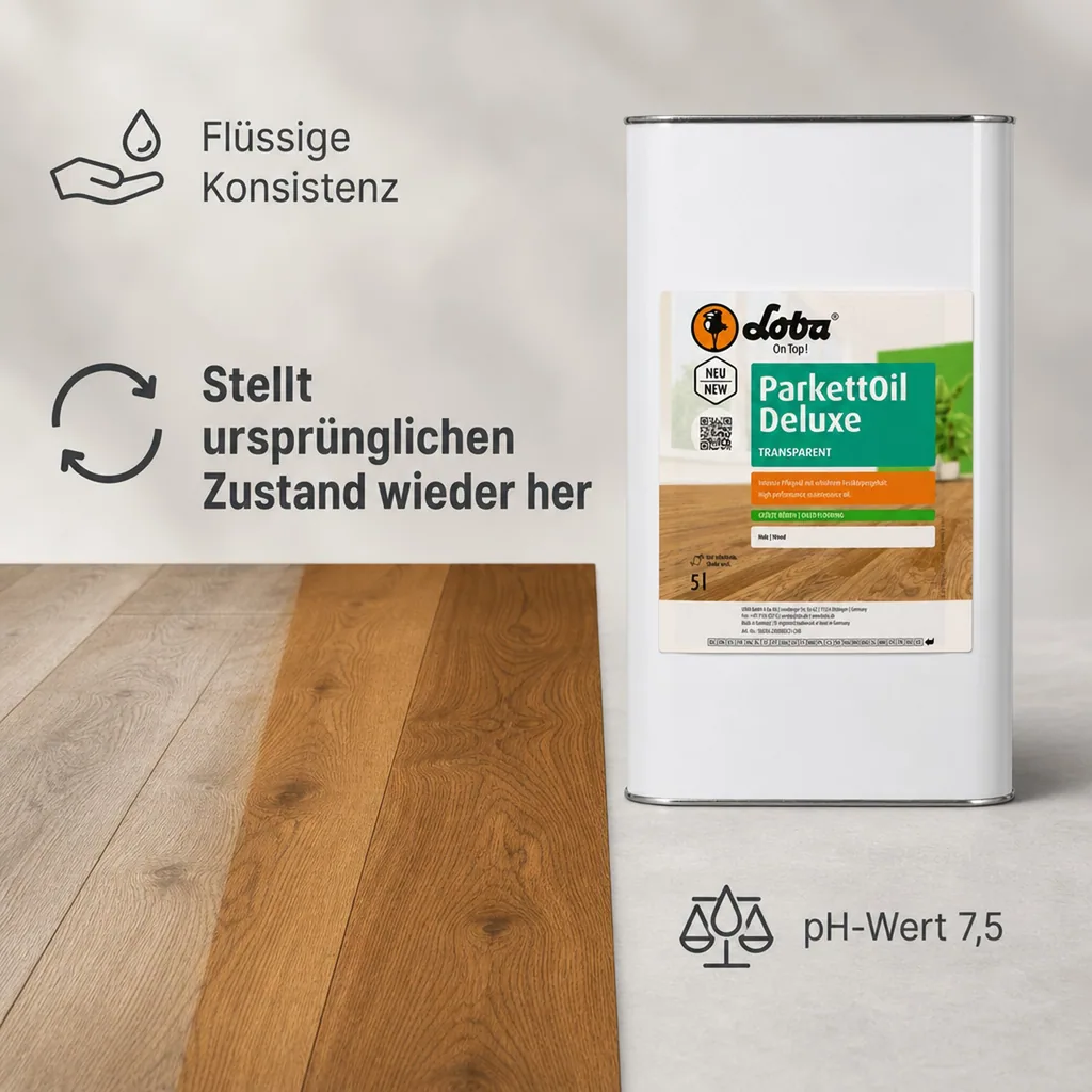 LOBA ParkettOil Deluxe 5 Liter Intensivpflegeöl transparent