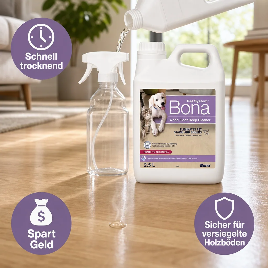 BONA Pet System™ Tiefenreiniger für Holzböden Nachfüller 2,5 L