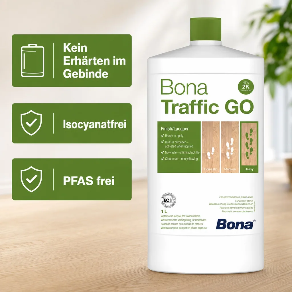 BONA TRAFFIC GO 2K-Parkettlack 1 Liter Matt