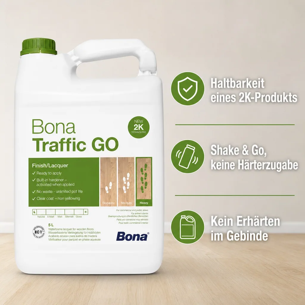 BONA TRAFFIC GO 2K-Parkettlack 5 Liter Extramatt