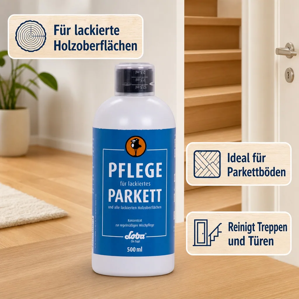 Loba Home Pflege für lackiertes Parkett 500 ml