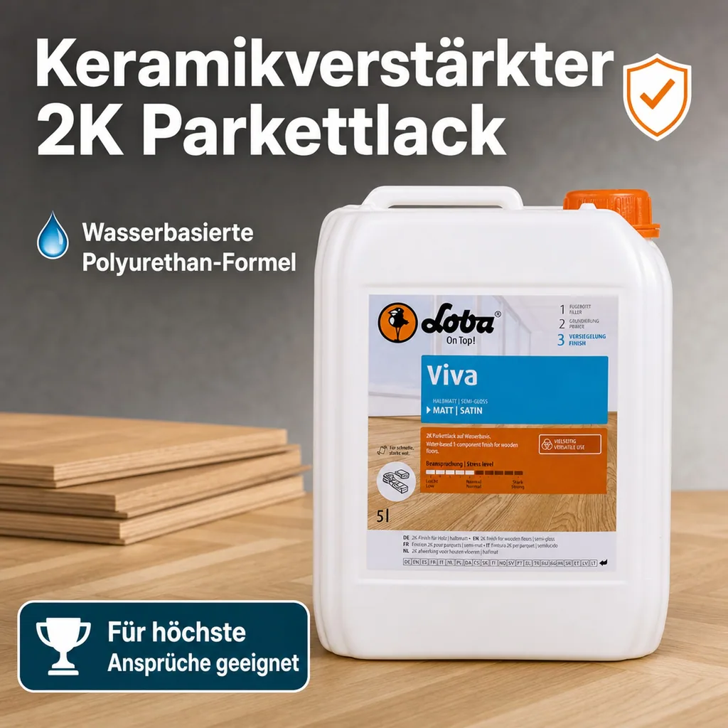 LOBA 2K Supra A.T. Parkettlack 5 kg halbmatt