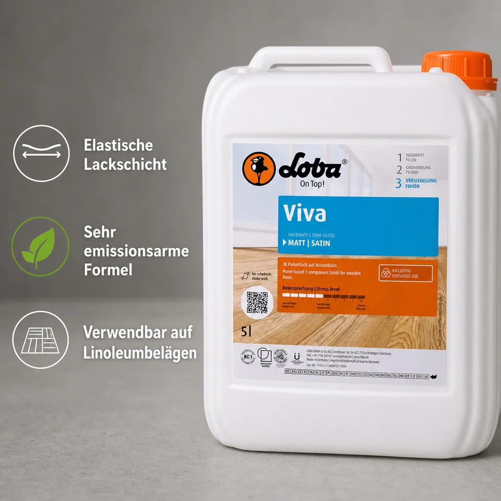 LOBA 2K Supra A.T. Parkettlack 5 kg halbmatt