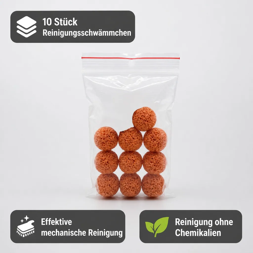 Reinigungsschwämmchen für Bierleitungen (7mm) | 10 Schwammgummikugeln für mechanische Reinigung