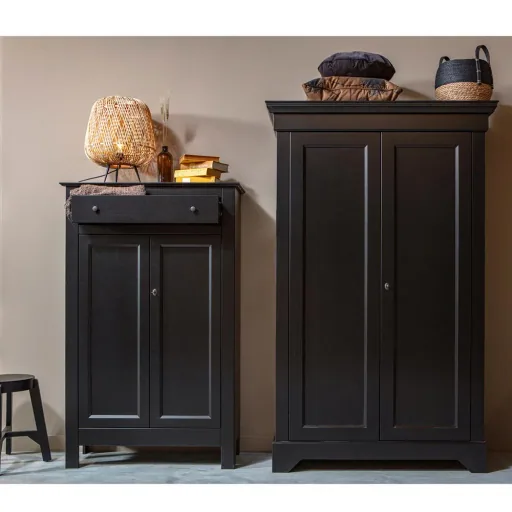 Woood Kleiderschrank Eva schwarz