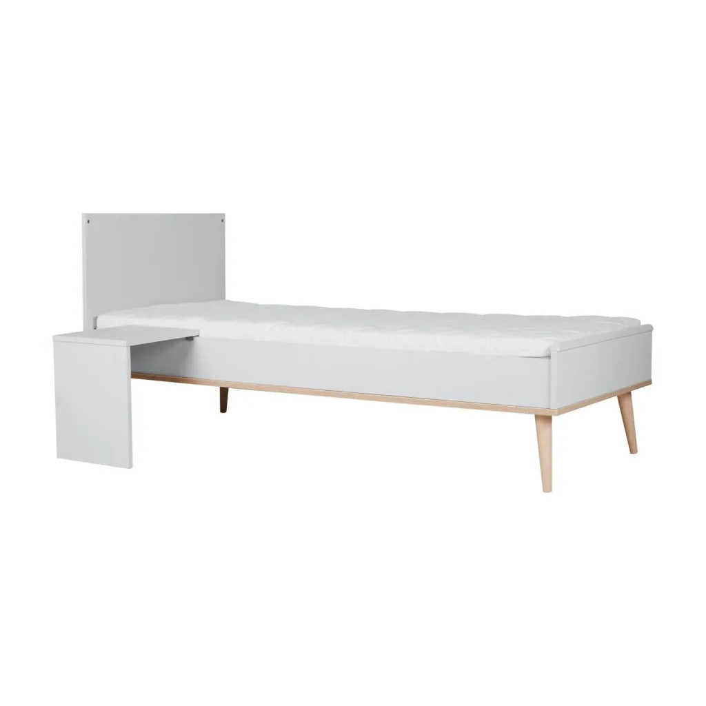 Quax Flow Junior Kit 170x70 cm | Umbauset für Flow Babybett zum Juniorbett | Mit Nachttisch & Bettgitter-Option, Farbe: weiss