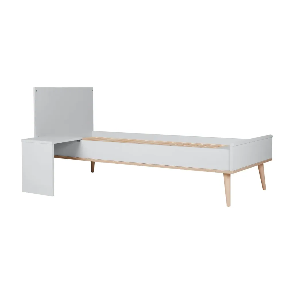 Quax Flow Junior Kit 170x70 cm | Umbauset für Flow Babybett zum Juniorbett | Mit Nachttisch & Bettgitter-Option, Farbe: weiss