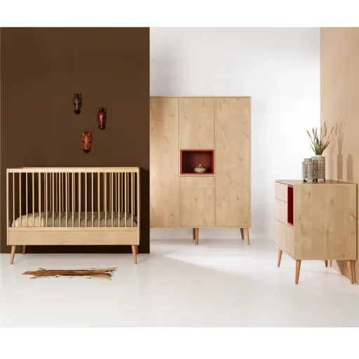 Quax Cocoon Kiste für Kleiderschrank Cocoon, Farbe Kiste: Nussbaum Nachbildung
