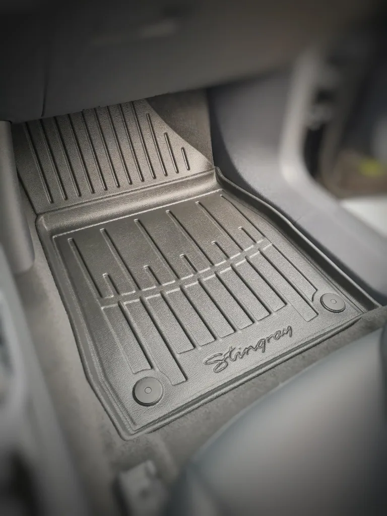 Fußmatten Auto, Gummimatten Auto 3D für SKODA ENYAQ iV (2021-...), passgenaue Autofußmatten