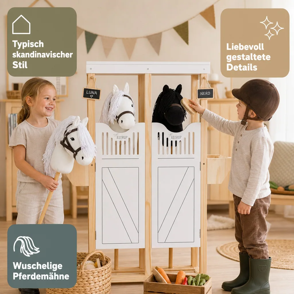 by Astrup Hobby Horse Steckenpferd weiss