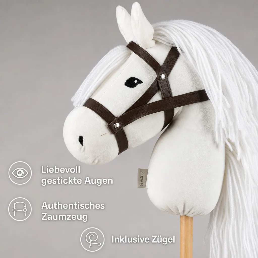 by Astrup Hobby Horse Steckenpferd weiss