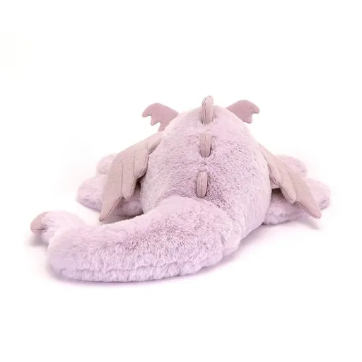 Jellycat Kuscheltier, Plüschtier, Stofftier - Lavender Dragon, Größe: Riesig - H19 X B66 CM