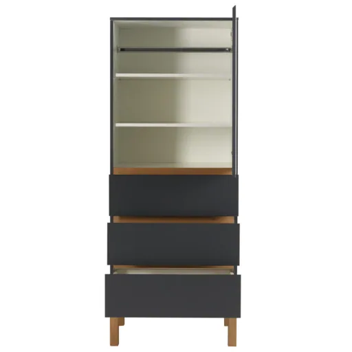 Quax Indigo 1 türiger Schubkasten Schrank schwarz