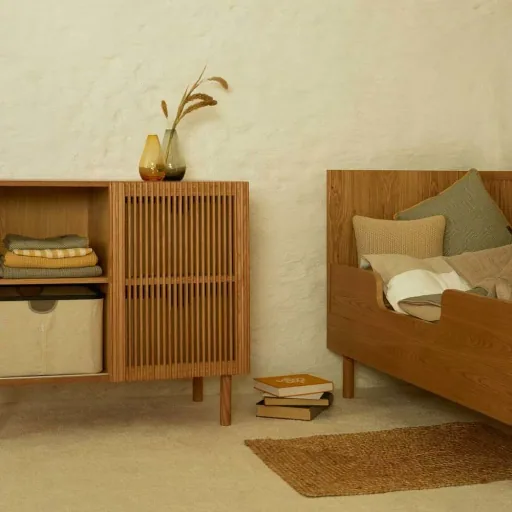 Quax HAI NO KI Rausfallschutz für Babybett Esche natur 70 x 140