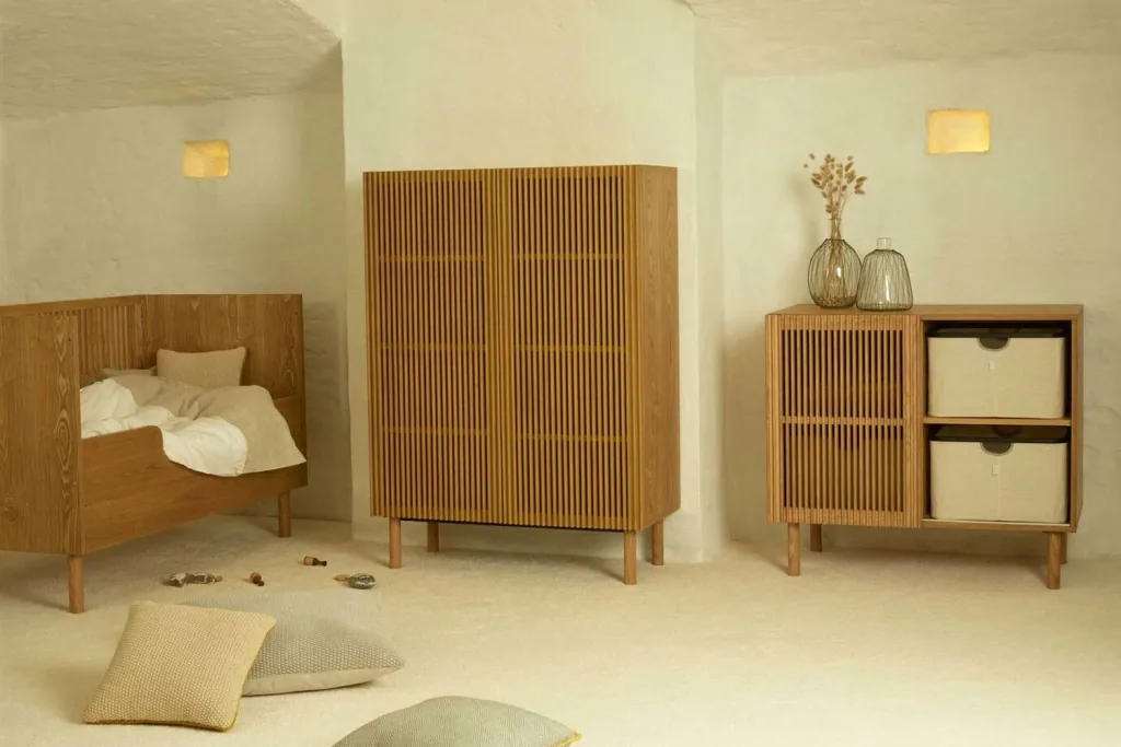 Quax HAI NO KI Rausfallschutz für Babybett Esche natur 70 x 140