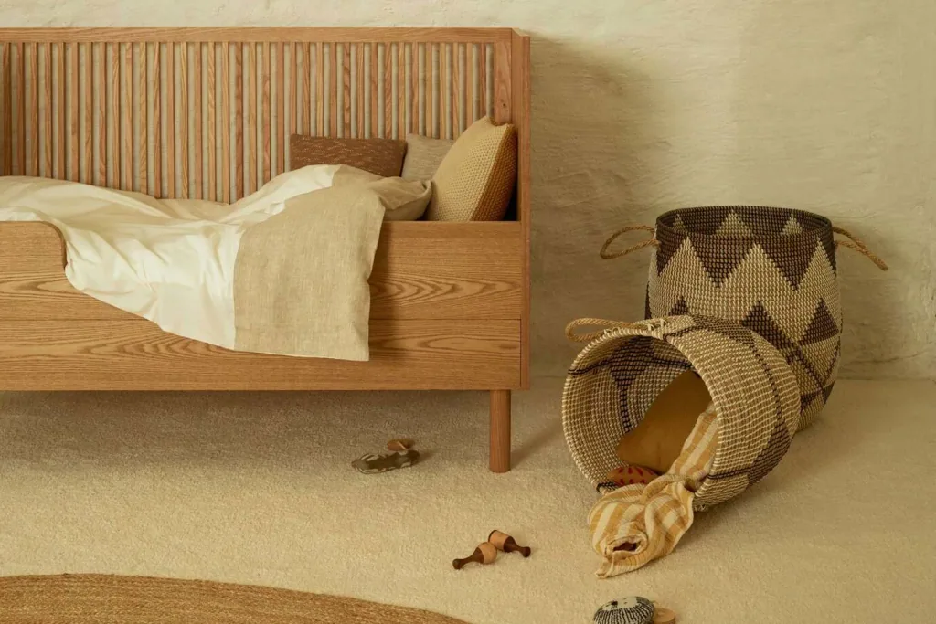 Quax HAI NO KI Rausfallschutz für Babybett Esche natur 70 x 140