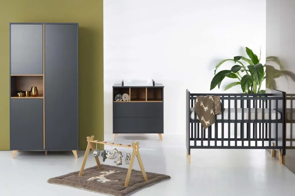 Quax Loft Babybett umbaubar anthrazit 70 x 140