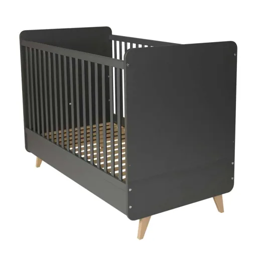 Quax Loft Babybett umbaubar anthrazit 70 x 140