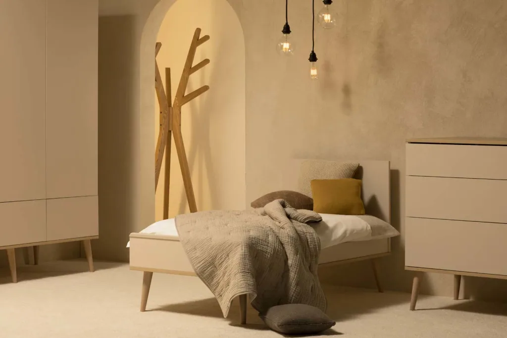 Quax Flow Babybett umbaubar clay 70 x 140