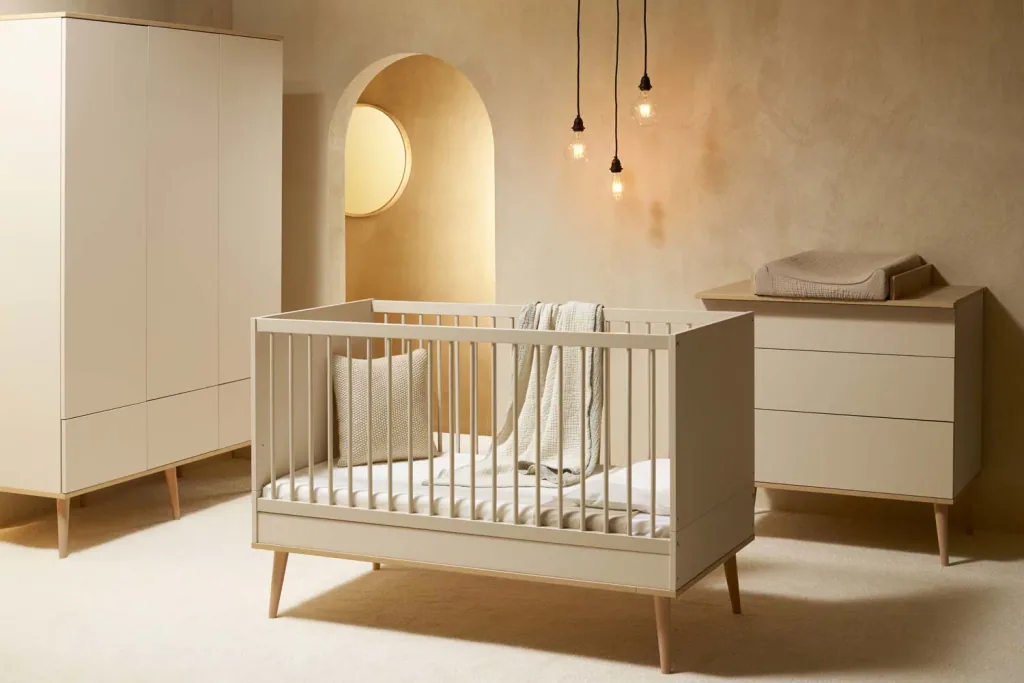 Quax Flow Babybett umbaubar clay 70 x 140