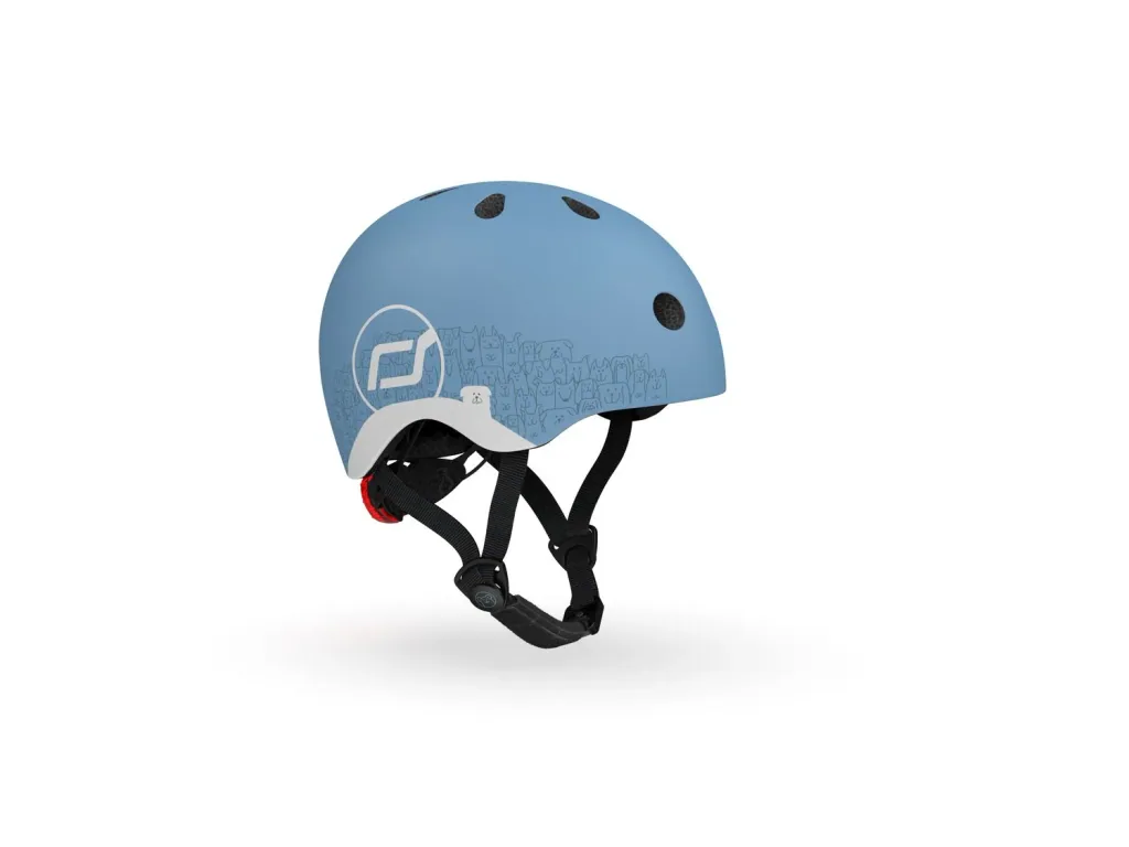 Scoot & Ride Reflective Helm, Roller Helm XXS-S, Farbe: Steel