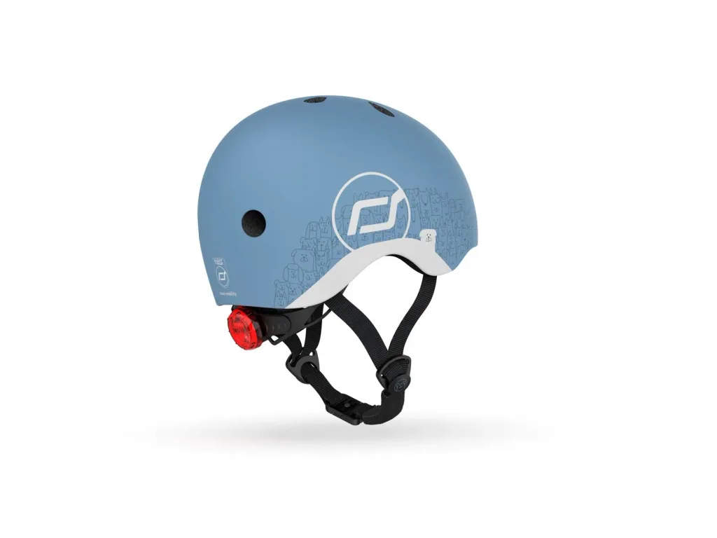 Scoot & Ride Reflective Helm, Roller Helm XXS-S, Farbe: Steel