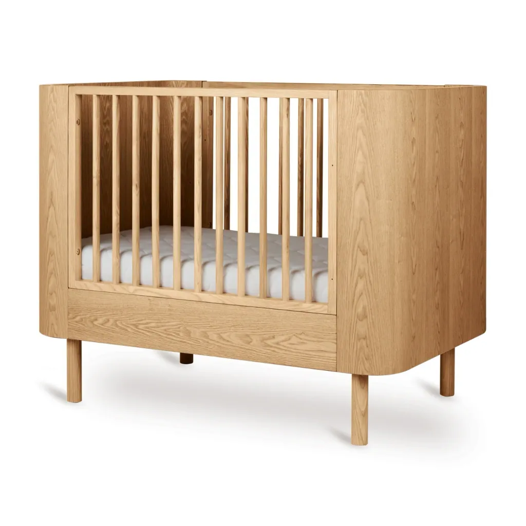 Quax Yume Kinderbett 110 x 70 cm aus Esche und MDF mit Eschenfurnier, Farbe: Naturasche