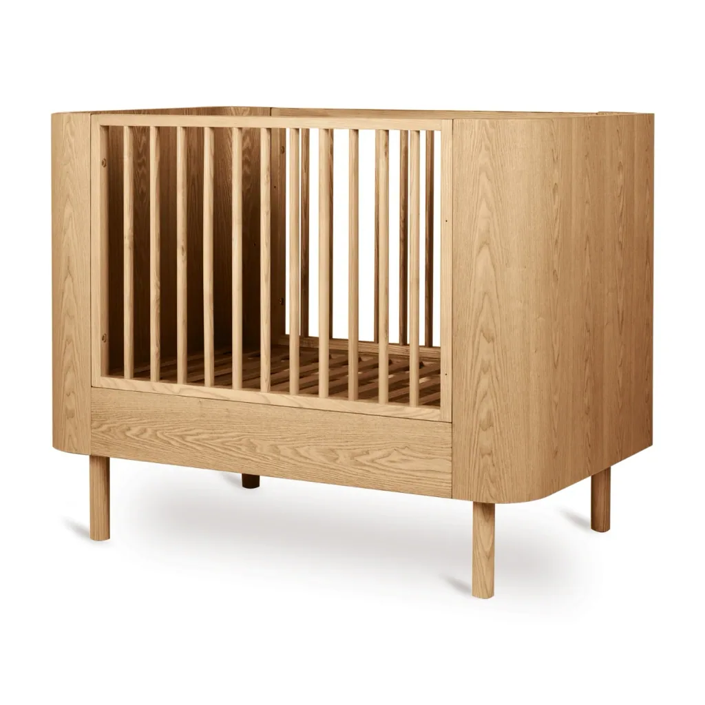 Quax Yume Kinderbett 110 x 70 cm aus Esche und MDF mit Eschenfurnier, Farbe: Naturasche