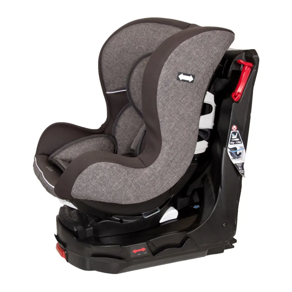 Quax Kindersitz - Easy Rider 360°, Isofix, Gruppe 0/1, Farbe: Linen Grey