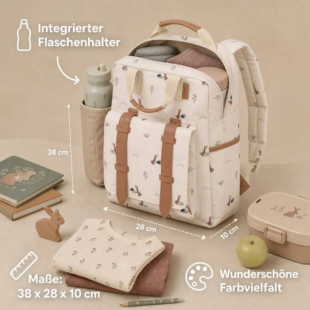 Fresk Rücksack - Grosse, 38x28x10 cm, Farbe: Kaninchen Sandmuschel