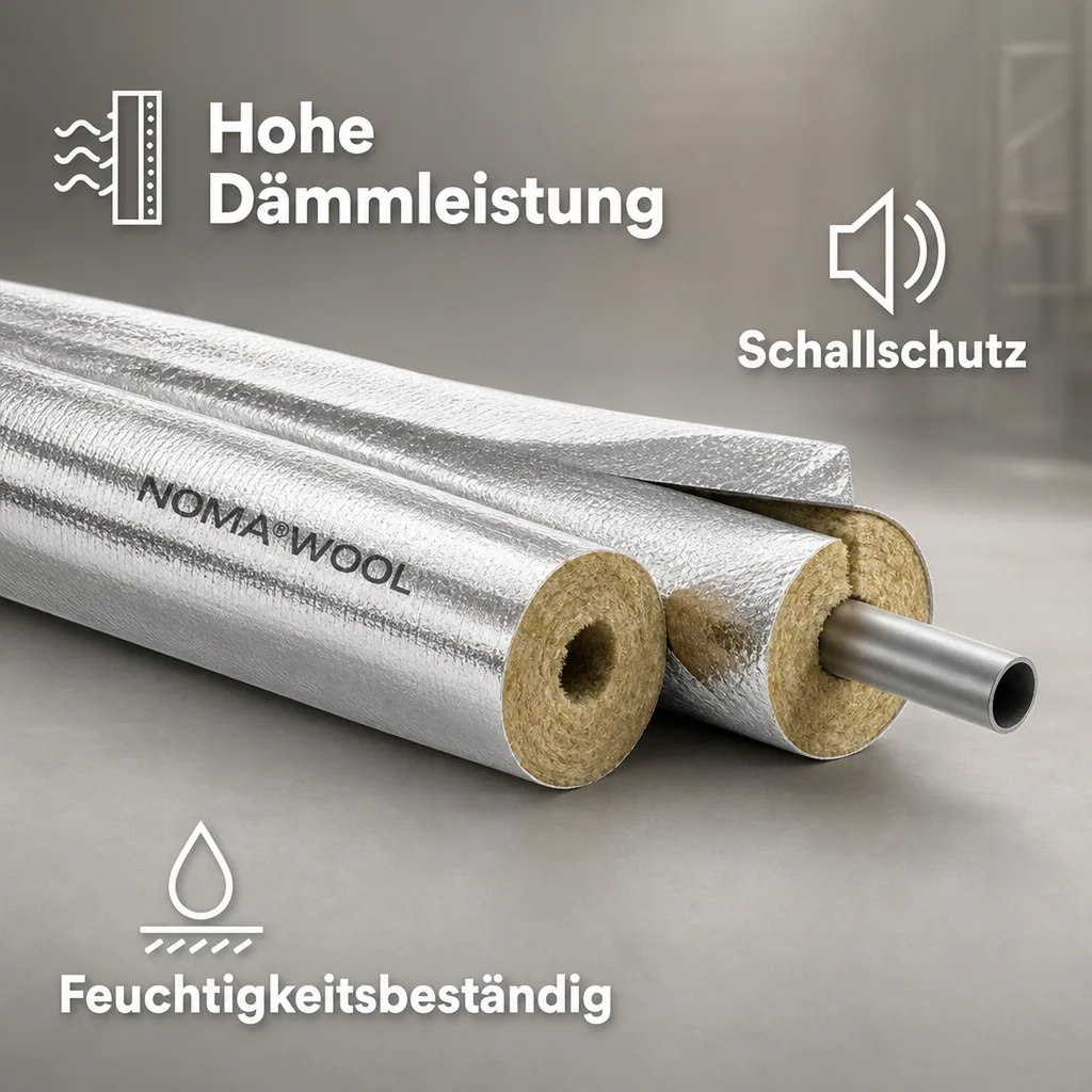 NOMA®WOOL ALU 1m Ø 28 x 30mm GEG 100%
