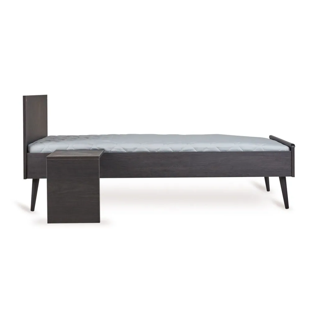 Quax Cocoon Junior Kit 170x70 cm | Umbauset für Cocoon Babybett zum Juniorbett | Mit Nachttisch & Bettgitter-Option, Farbe: Eboni