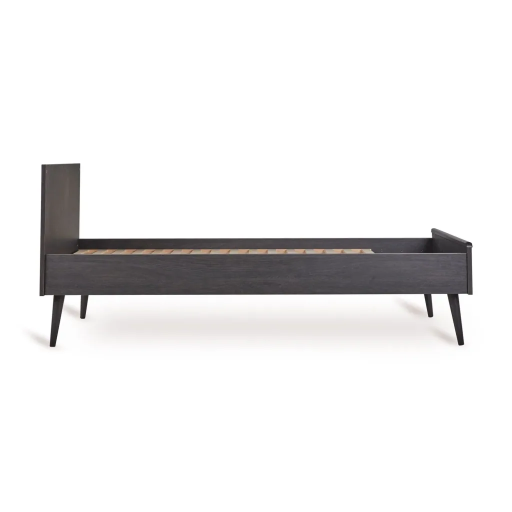 Quax Cocoon Junior Kit 170x70 cm | Umbauset für Cocoon Babybett zum Juniorbett | Mit Nachttisch & Bettgitter-Option, Farbe: Eboni