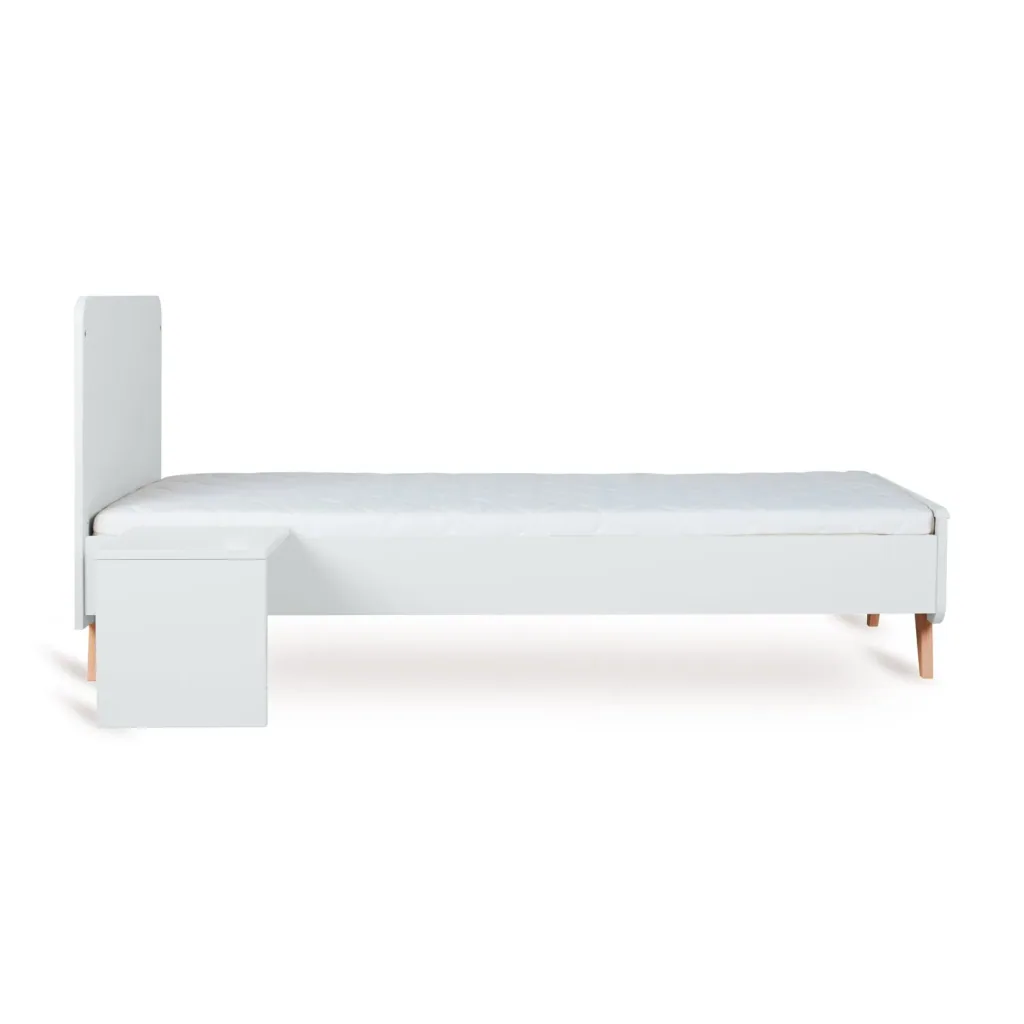 Quax Loft Junior Kit 170x70 cm | Umbauset für Loft Babybett zum Juniorbett | Mit Nachttisch & Bettgitter-Option, Farbe: weiss
